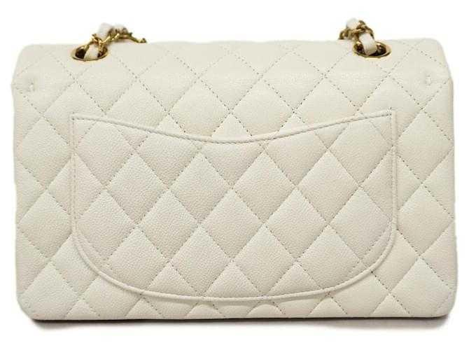 Ch@nel Sac à épaule caviar blanc
