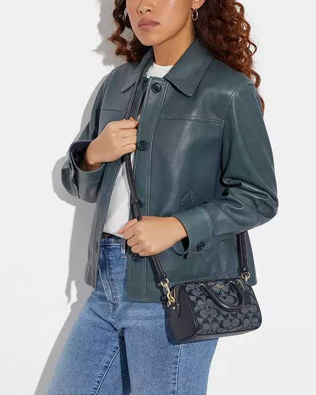 Co@ch Mini Rowan Crossbody In Signature Chambray