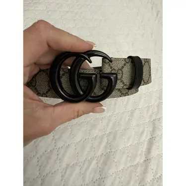 GG Ceinture en toile beige marron (BLT GG