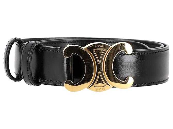 Cêlinë Ceinture Celine Triomphe Taurillon noir