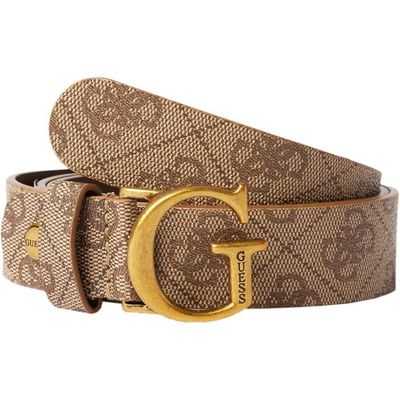 GÛESS BW7782VIN30 Women's Didi Rev & Adjust Latte 4G Belts (Lattee, Medium)