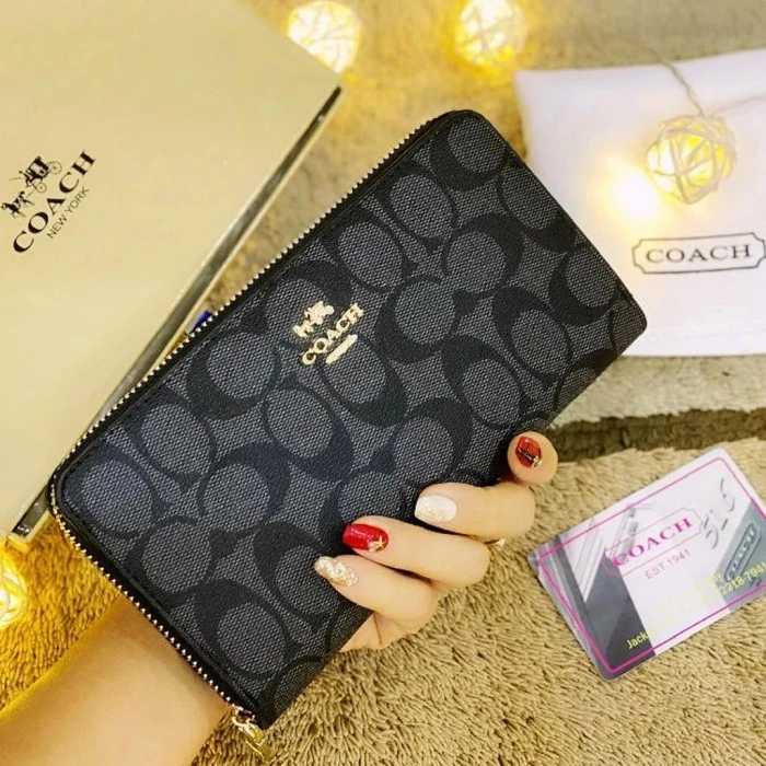 Co@ch Portefeuille Accordéon Zippé En Jacquard Exclusif