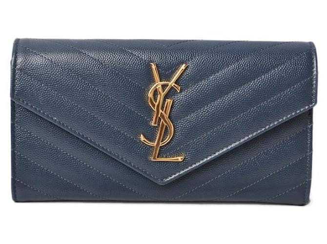 S@int L@urent Portefeuille long Yves bleu marine foncé