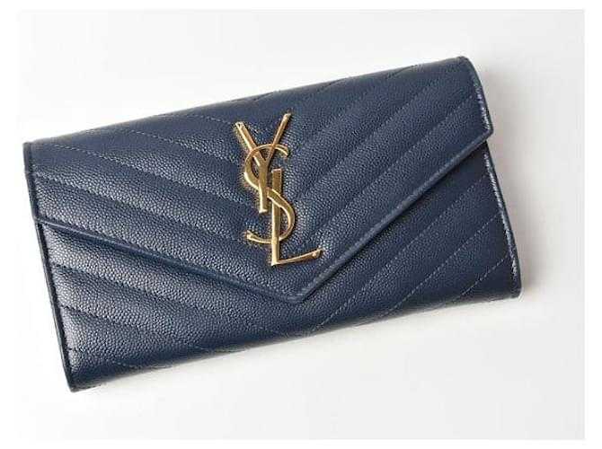 S@int L@urent Portefeuille long Yves bleu marine foncé
