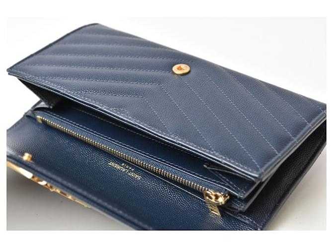 S@int L@urent Portefeuille long Yves bleu marine foncé