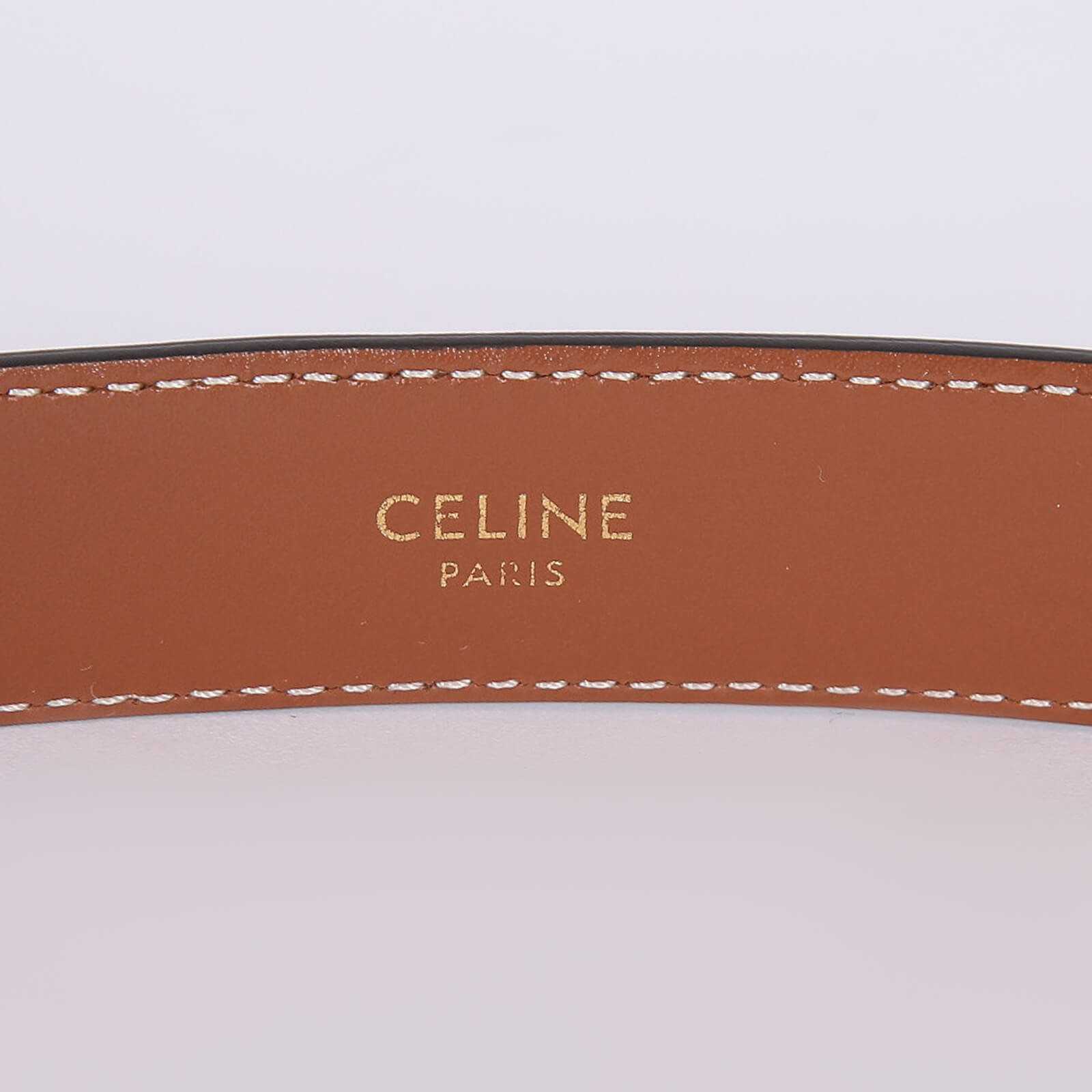 Cêlinë
Triomphe Medium Taurillon Natural Calfskin Belt Tan 85