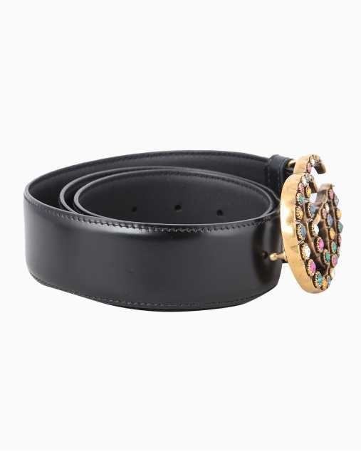 Cinto GG Crystal Double G Pretoria en cuir