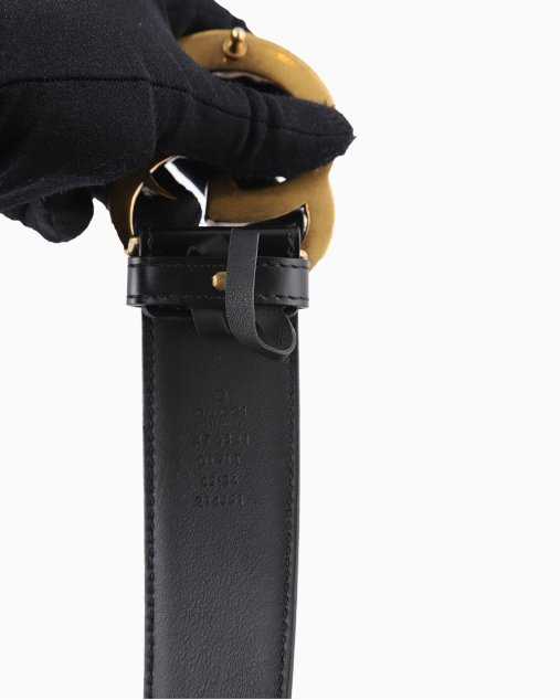 Cinto GG Crystal Double G Pretoria en cuir