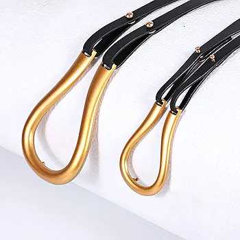 Bôttëga Vênëta Ceinture fer à cheval noire en cuir