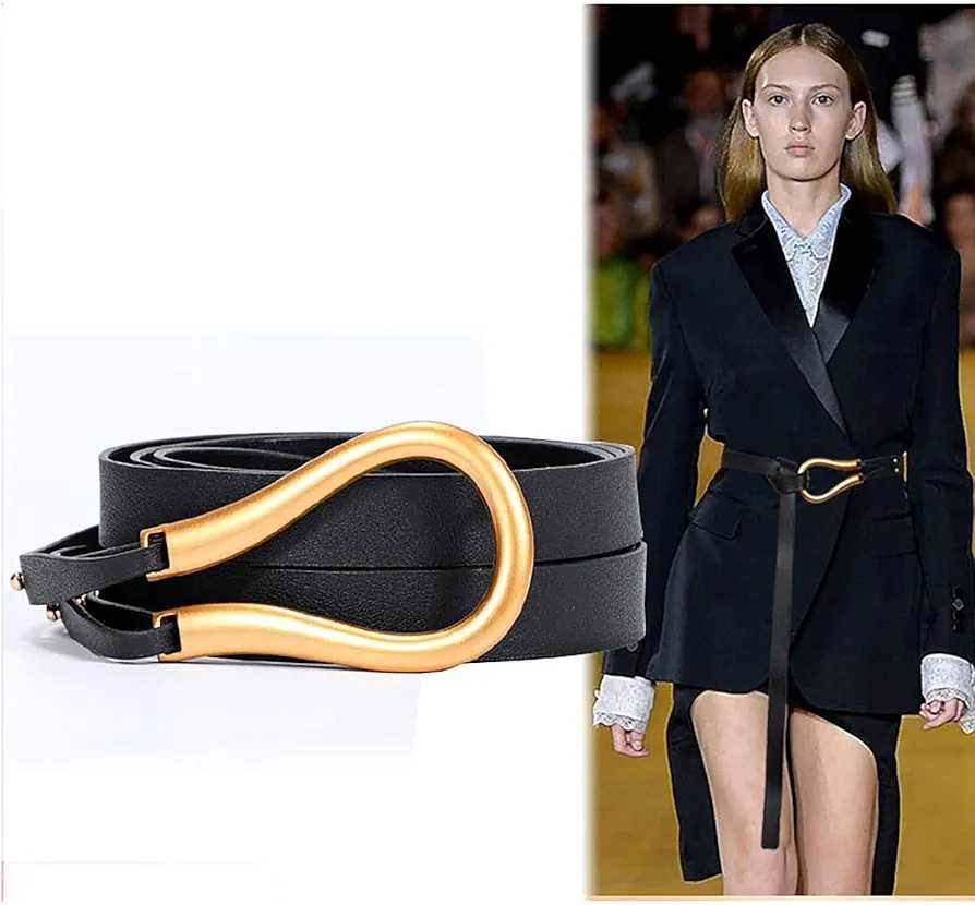 Bôttëga Vênëta Ceinture fer à cheval noire en cuir