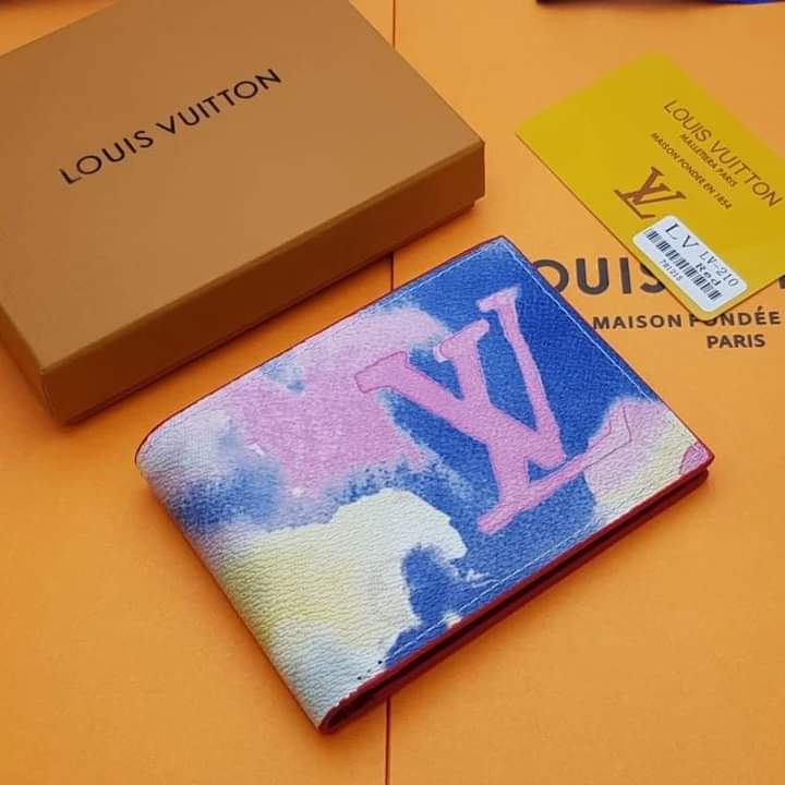 LV Porte-cartes aquarelle LV sur sangle Multicolore