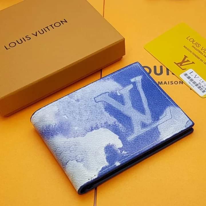 L&V Multiple Wallet Monogram Watercolor Mulitcolor