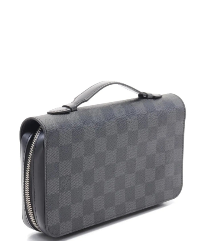LV Pochette Louis Vuitton en toile damier graphite et noir