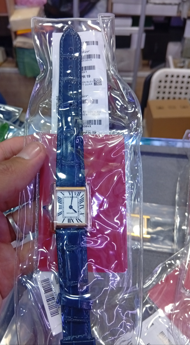 Cartier Tank Louis – Rose Gold ceinture bleue