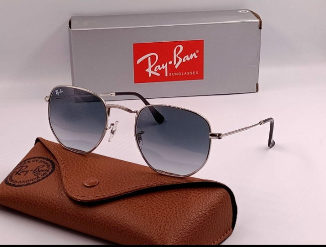 Ray-Ban Lunettes de soleil Hexagone RB3548N Argent/Gris Clair Dégradé femme et homme