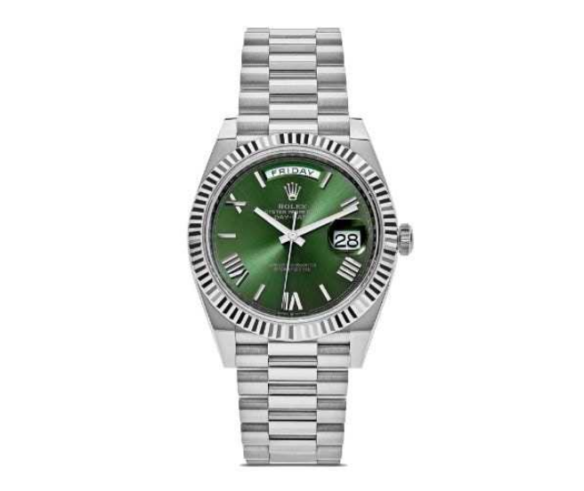 Day-date Argenté Vert 2024