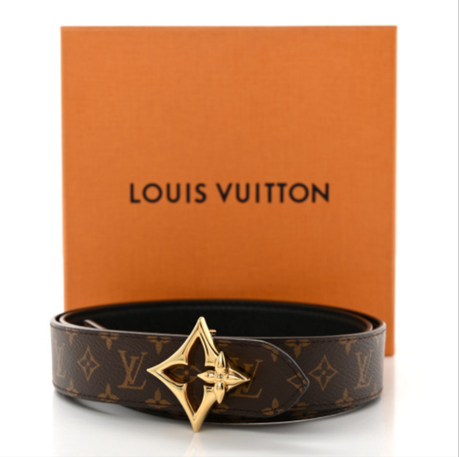 Ceinture LV Flowergram 30 mm réversible en cuir