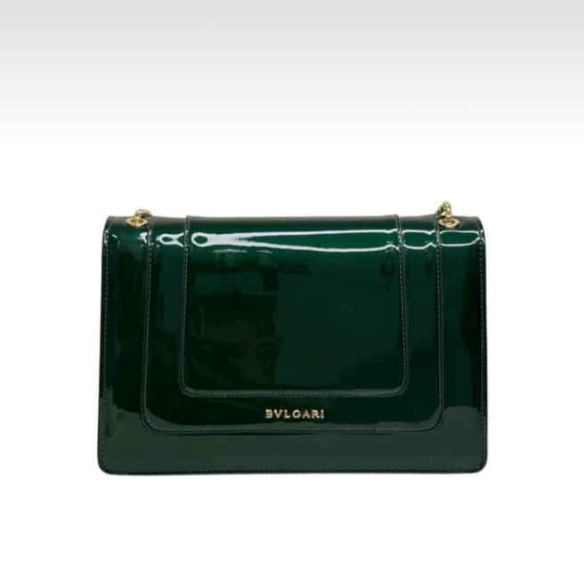 Bvlg@ri Sacs à main vernis Vert
