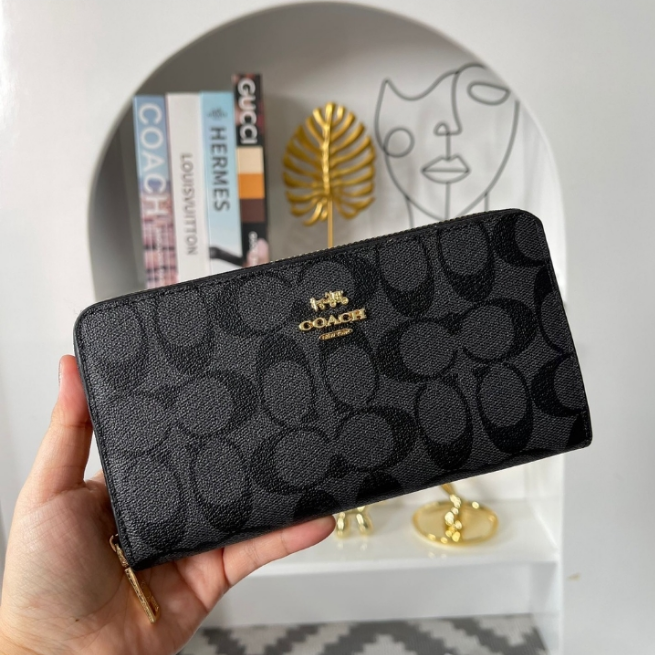 Co@ch Portefeuille Accordéon Zippé En Jacquard Exclusif