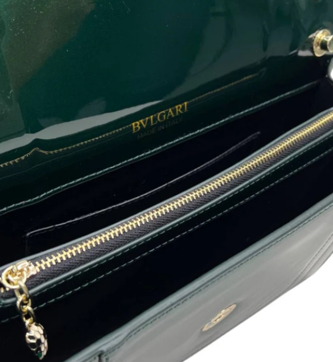 Bvlg@ri Sacs à main vernis Vert