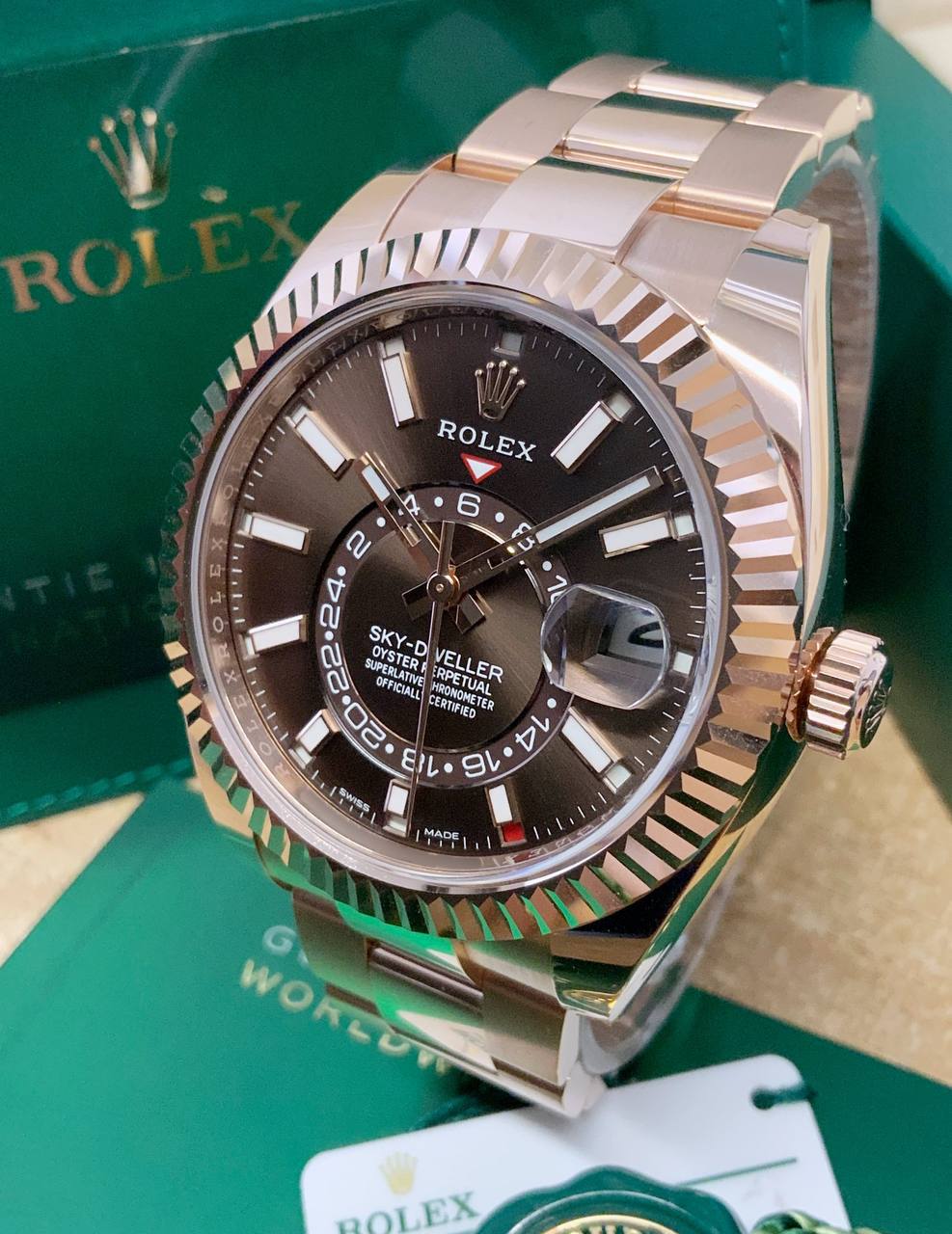 ROLEX Sky-Dweller 326935 Everose Gold Chocolate
