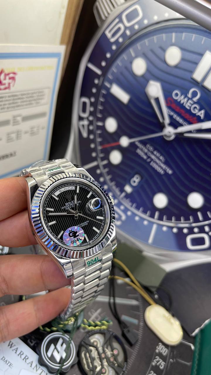 Rolex Day-date silver black