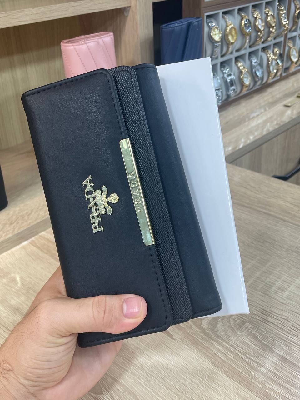 Classy Pr@da Clutch for Women (FAF120)