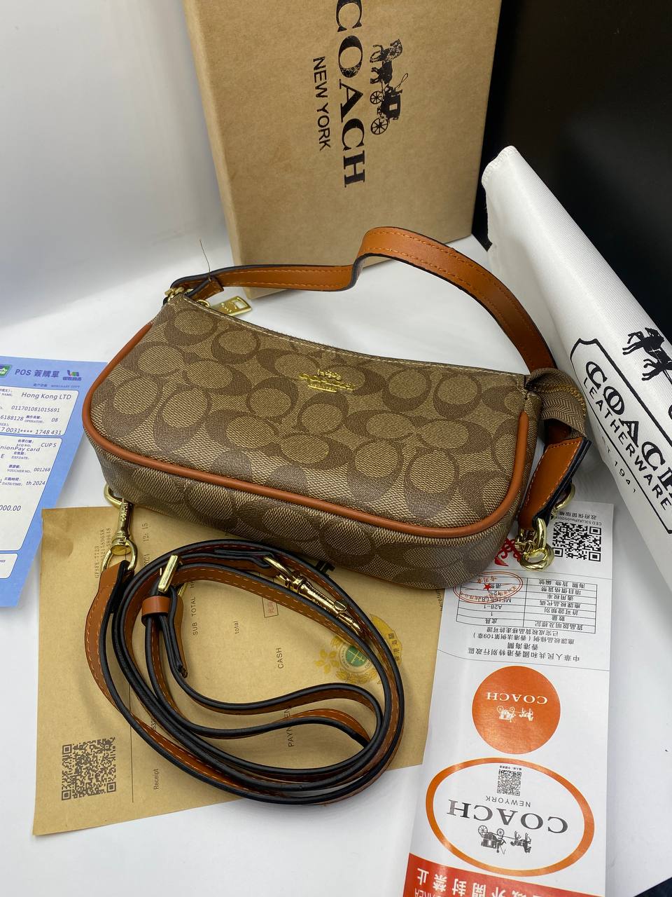Co@ch Rabbit Sling Bag Large Capacity Waterproof Handba