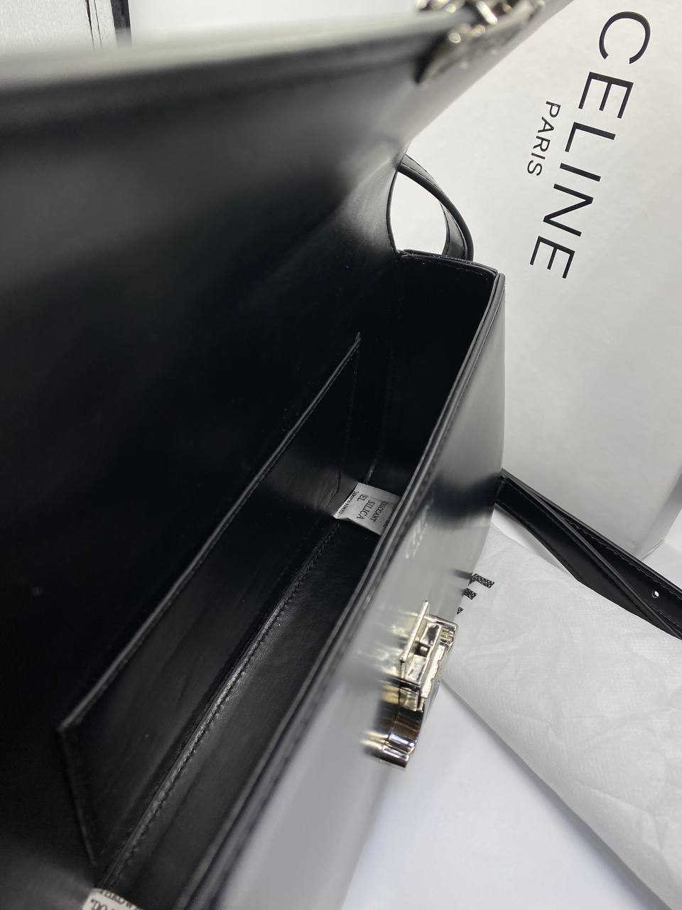 CÊLINË SAC LOLA MOYEN MODELE veau satiné