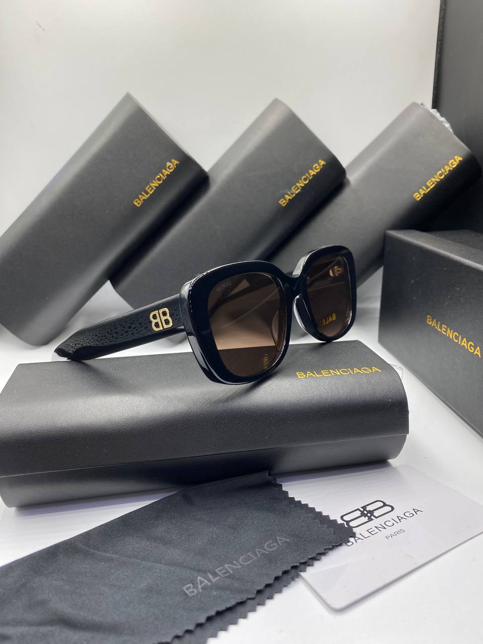 Lunettes B@lenciaga BB0295SK - 001 Noir