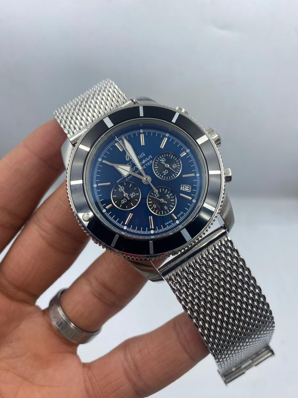 Breïtling Superocean Heritage B01 Chronograph Blackeye blue