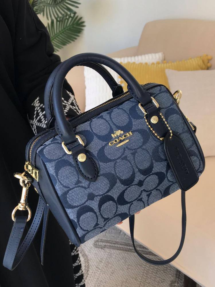 Co@ch Mini Rowan Crossbody In Signature Chambray
