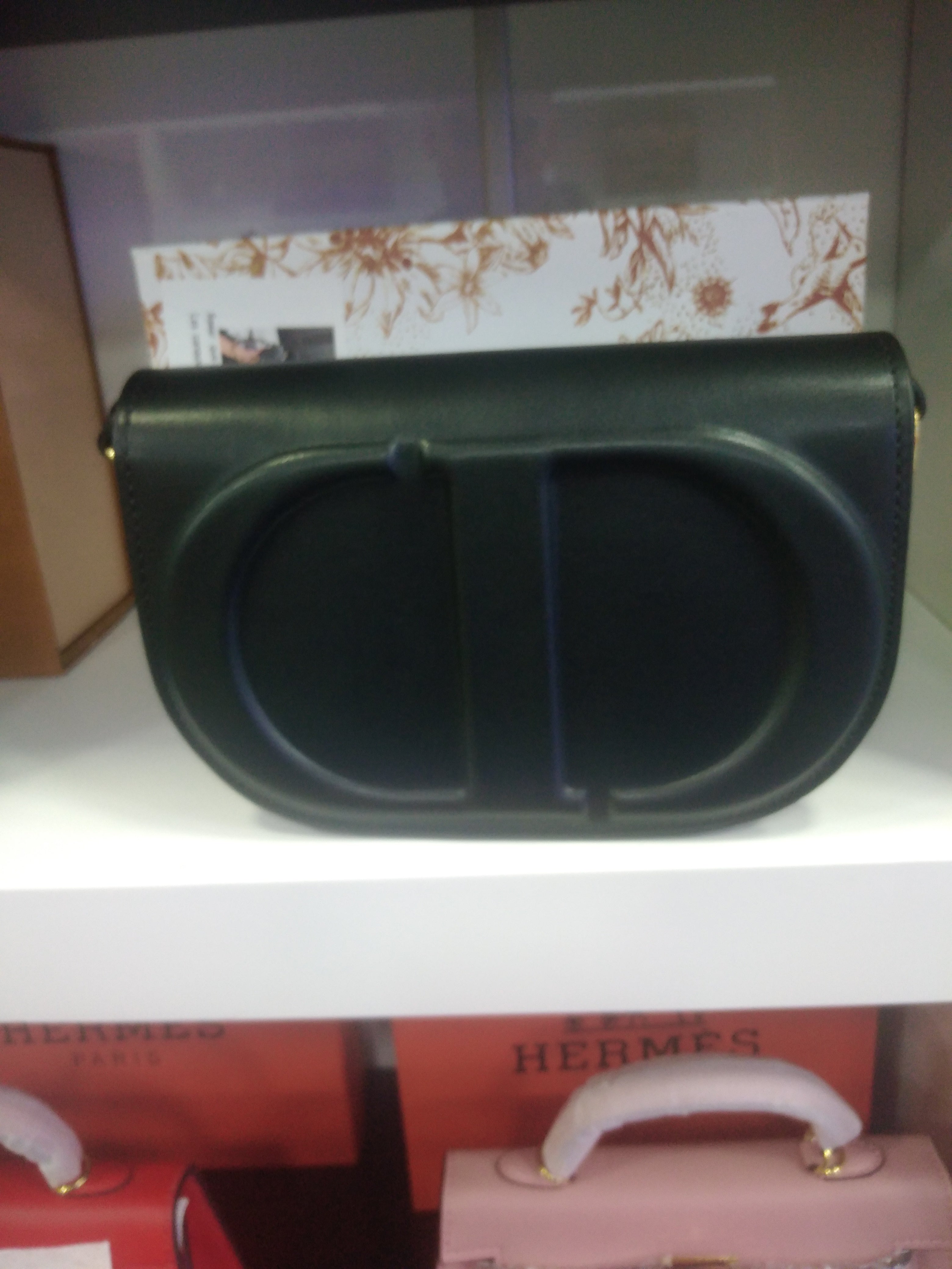 Sac CD Signature noir avec bandoulière pour femme