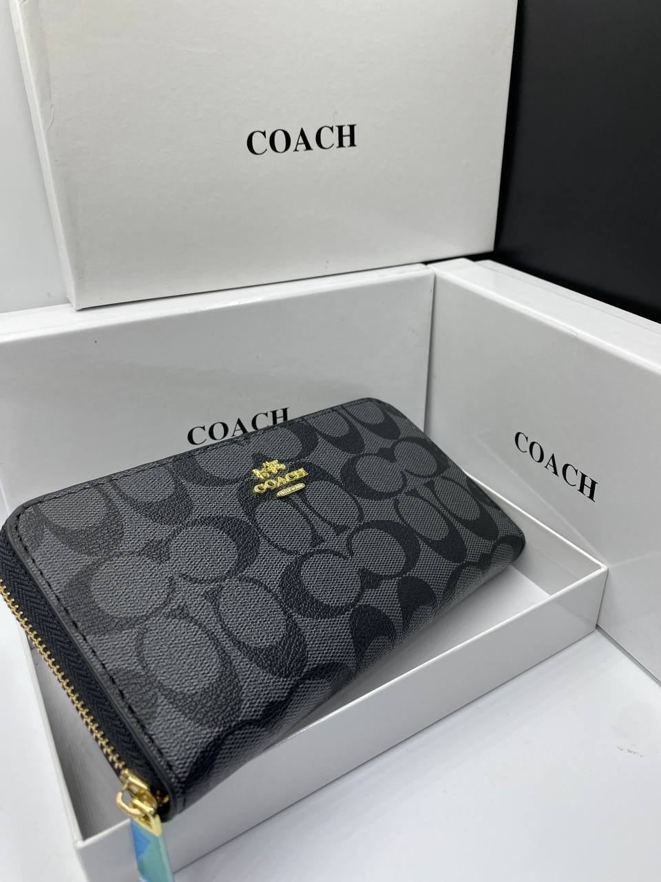 Co@ch Portefeuille Accordéon Zippé En Jacquard Exclusif