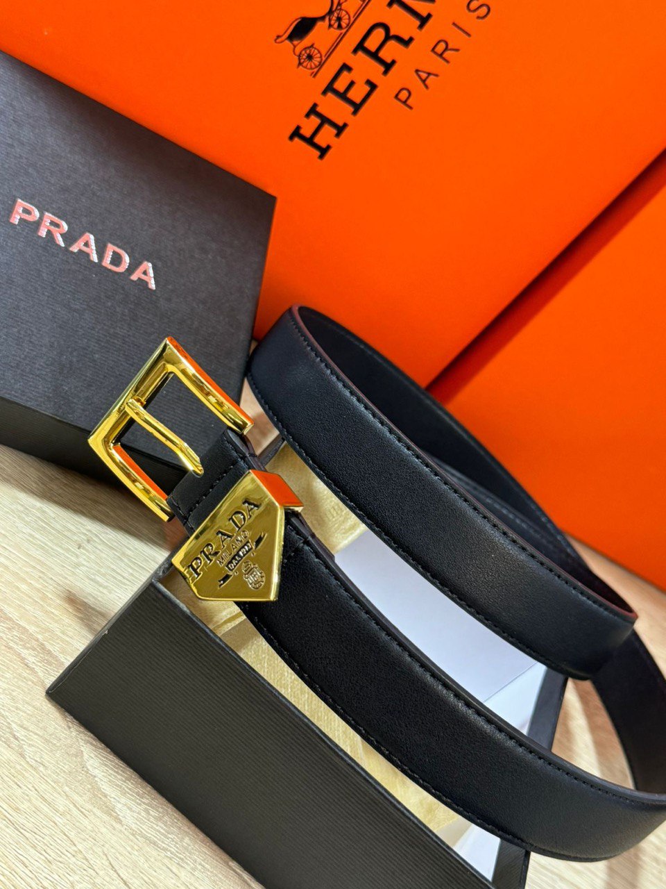 Pr@da Ceinture de luxe pour femme