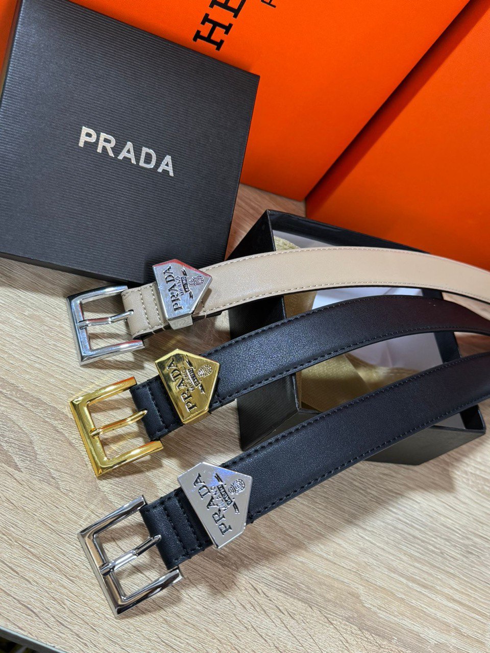 Pr@da Ceinture de luxe pour femme