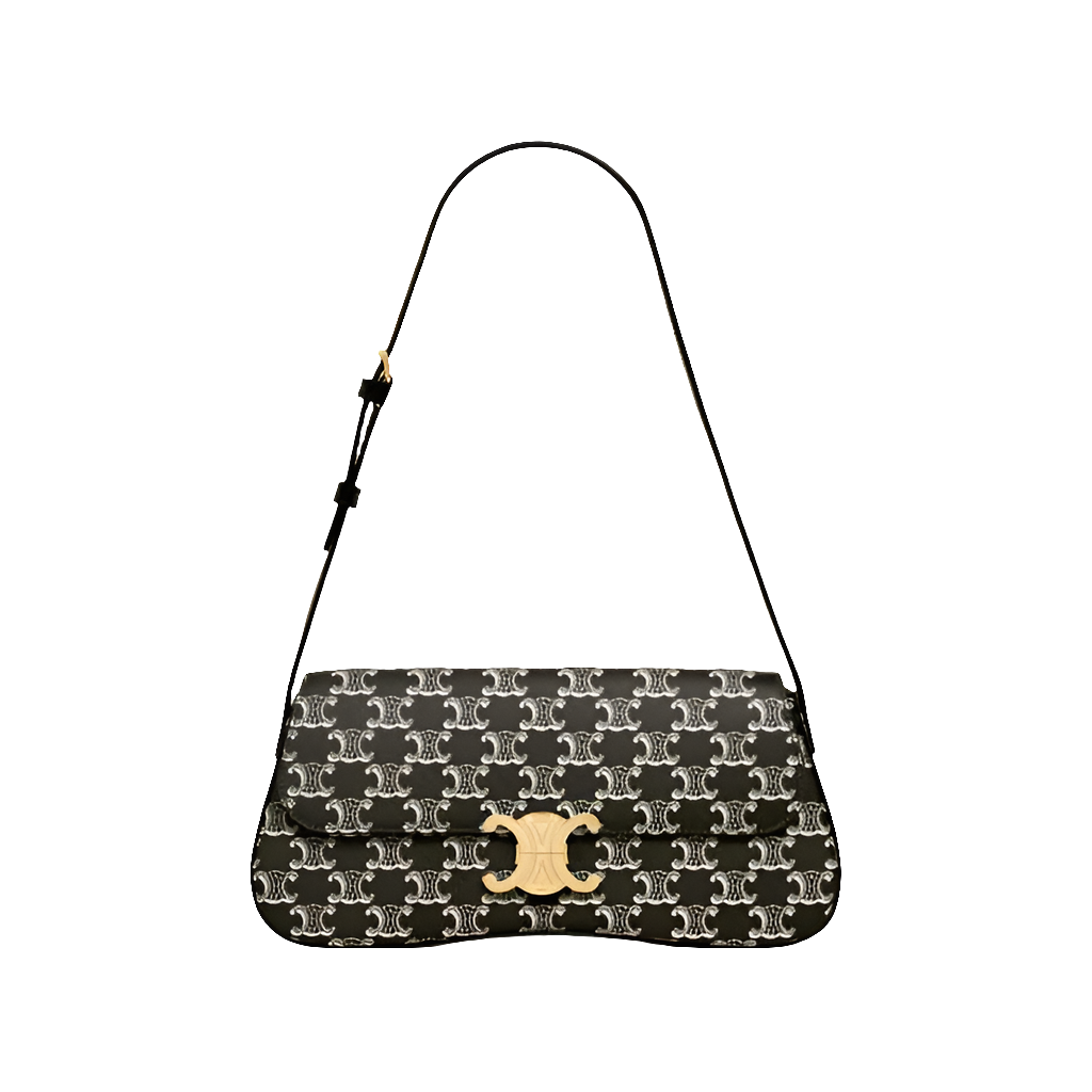 CÊLINË MEDIUM LOLA BAG in Triomphe Canvas Two-Tone