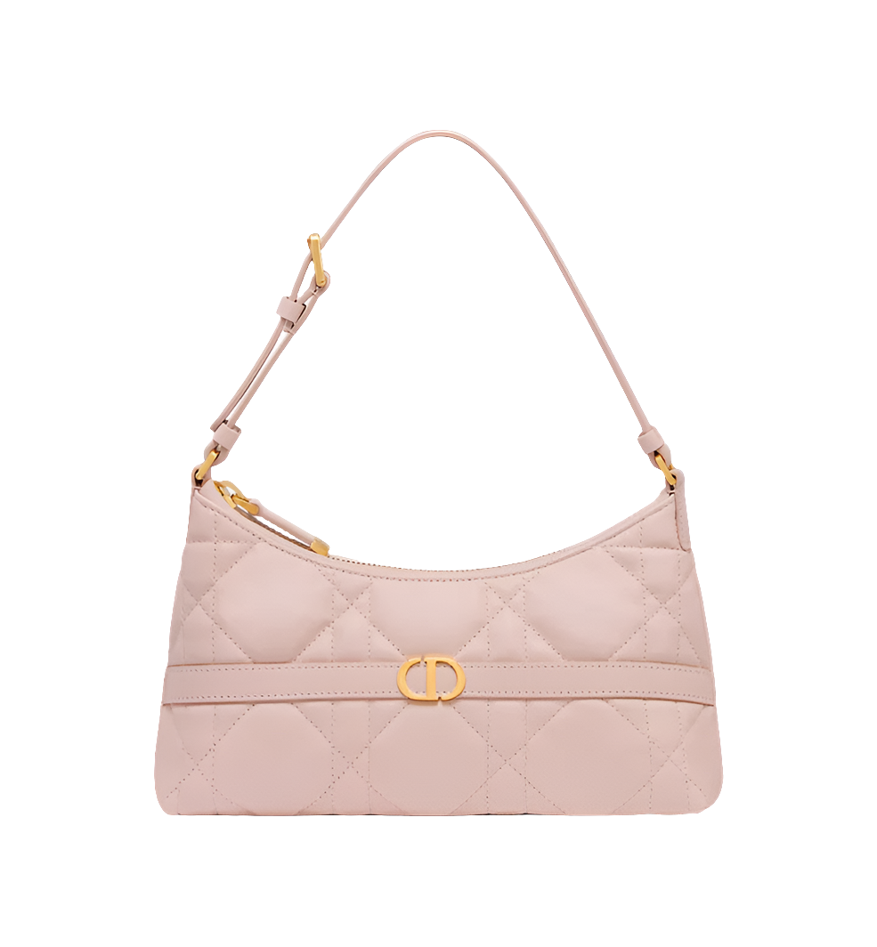 Diôr Miss Caro Cigale Mini Bag Powder Pink Macrocannage Lambskin