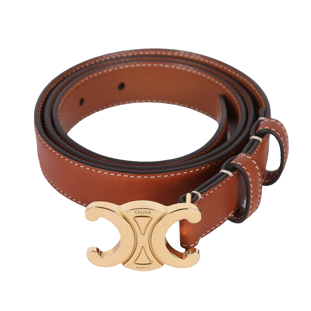 Cêlinë
Triomphe Medium Taurillon Natural Calfskin Belt Tan 85