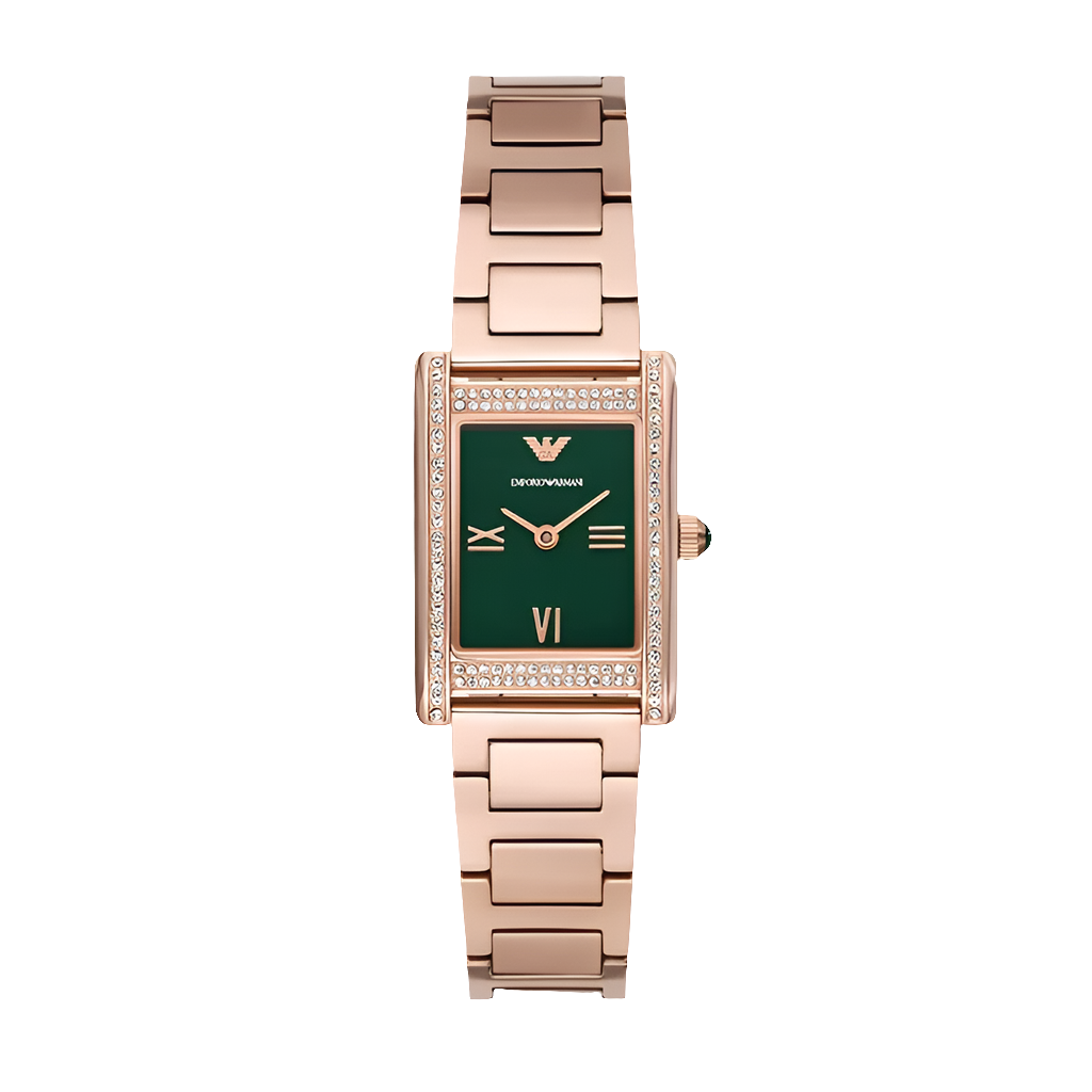 Emporio Armani Genni Green Dial Ladies Watch- AR11641
