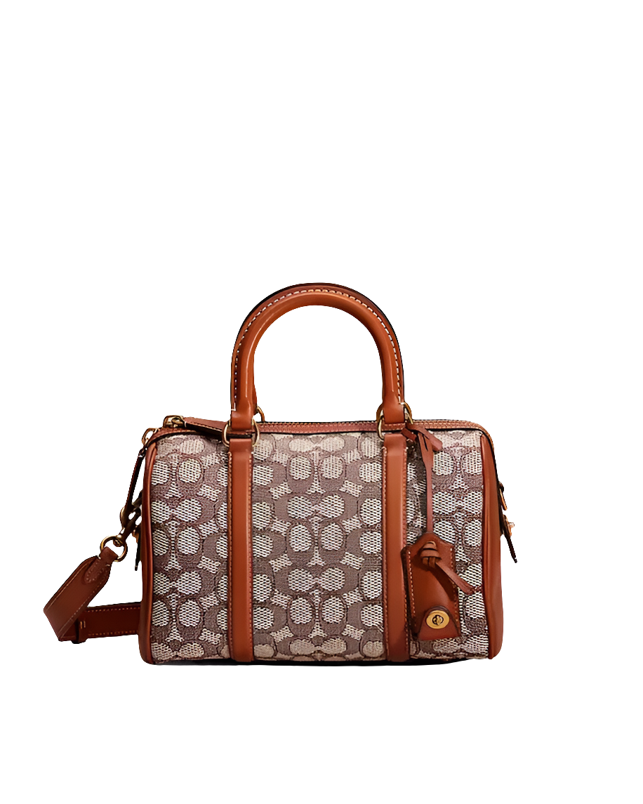 Co@ch Restored Ruby Satchel 25 In Signature Textile Jacquard