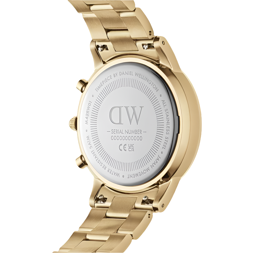 Daniel Wellington Gents Iconic Chronograph Link Onyx G