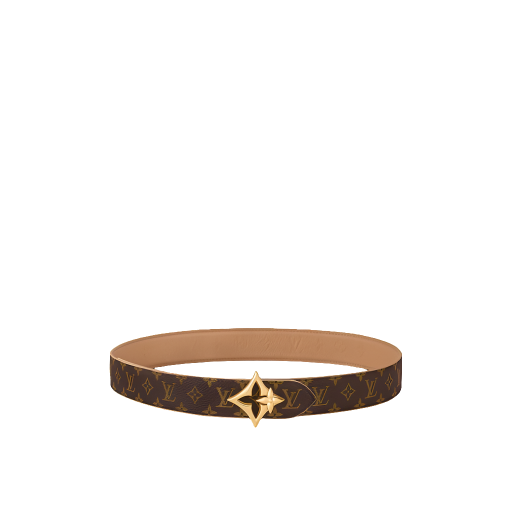 LV Flowergram 30mm Reversible Belt en cuir