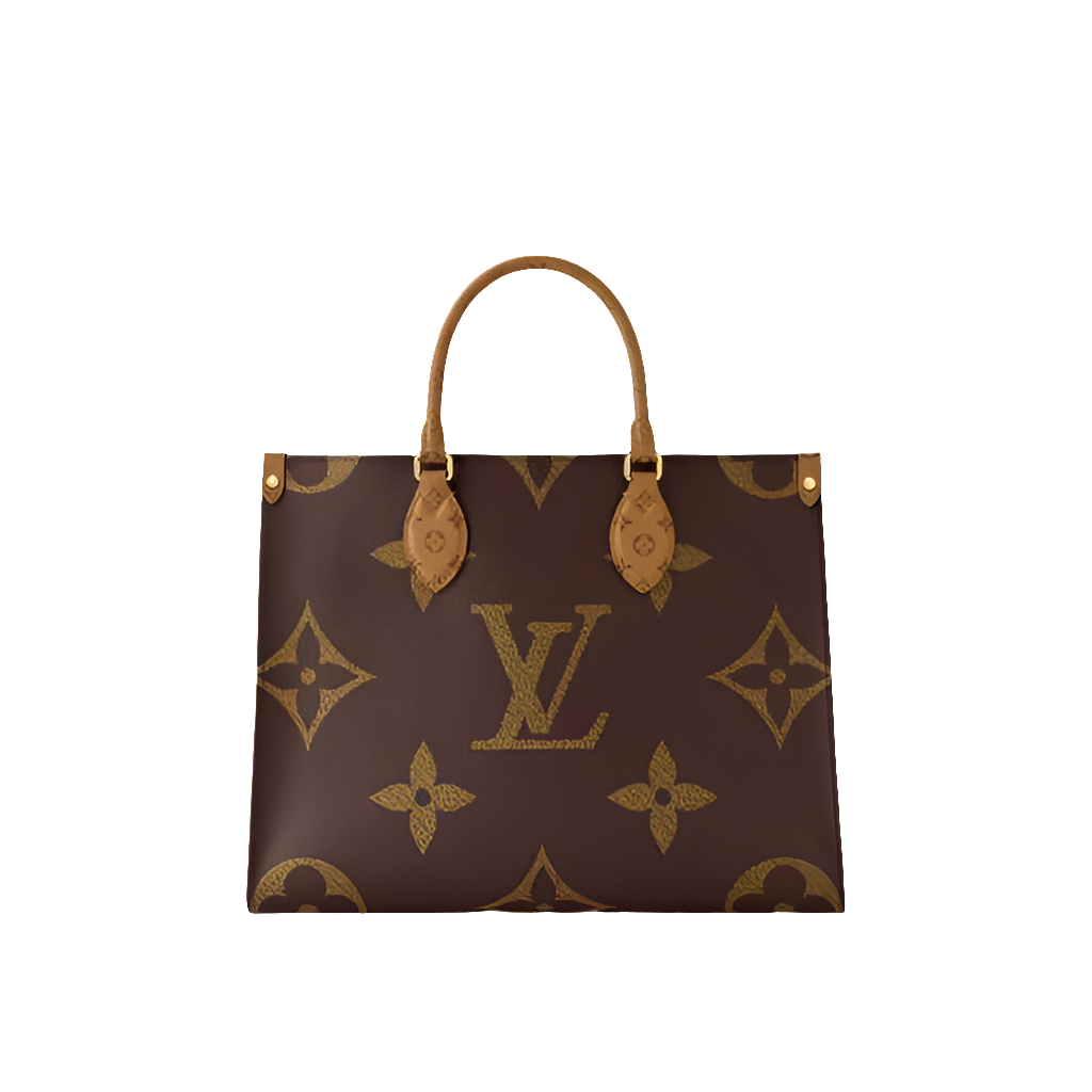 LV Monogram Reverse Tote Bag Red en cuir