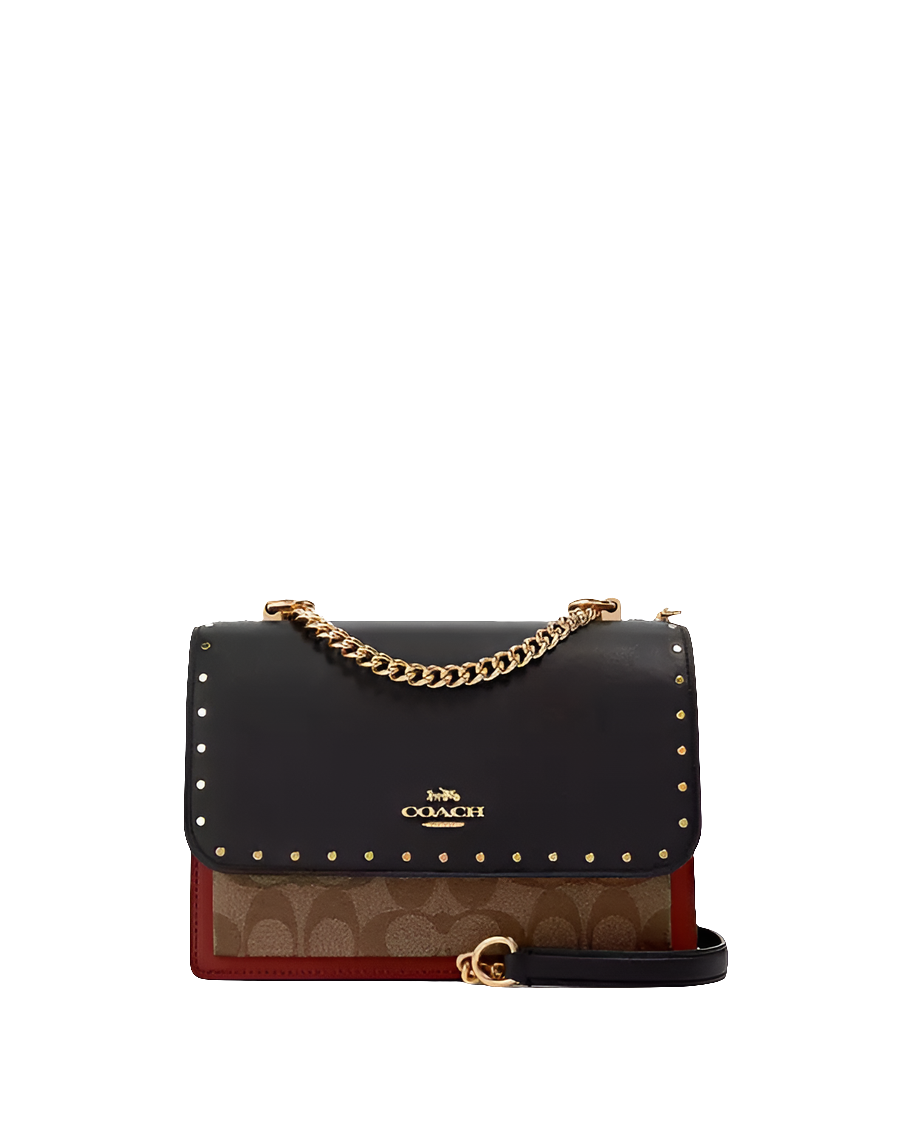 Co@ch Porté Croisé Klare En Toile Signature Avec Oeillets