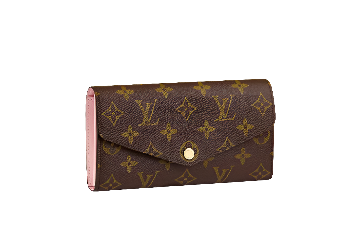 LV Portefeuille long portefeuille rose monogramme Sarah Rose Ballerin