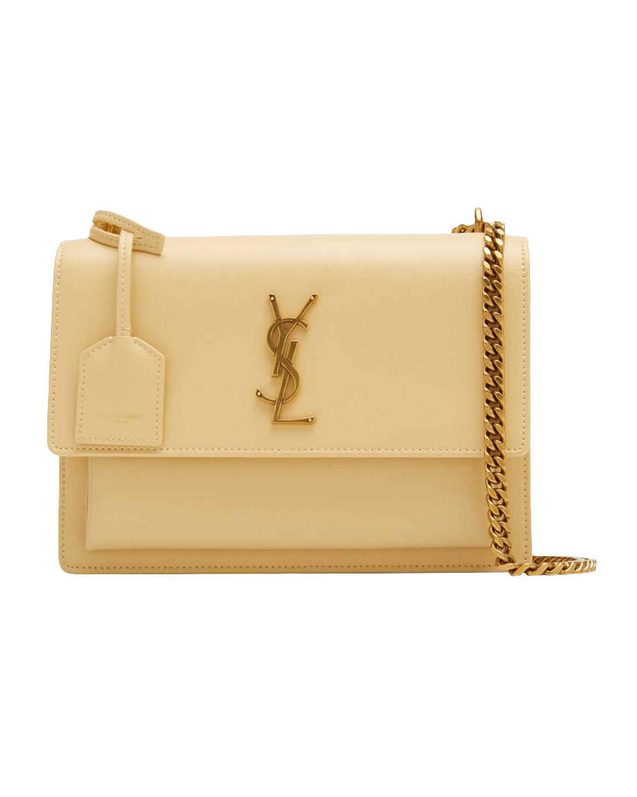 S@int Laurent sunset medium cross-body bag beige gold