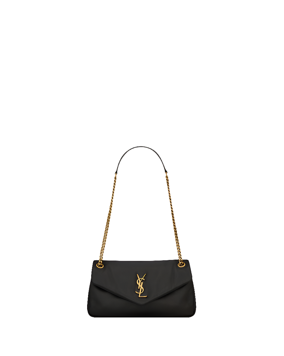 YSL CALYPSO SMALL D'AGNEAU PLONGÉ
BLACK