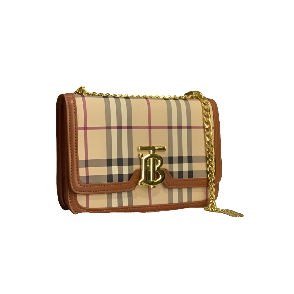 Burberrÿ TB Monogram Quilted Shoulder Bag