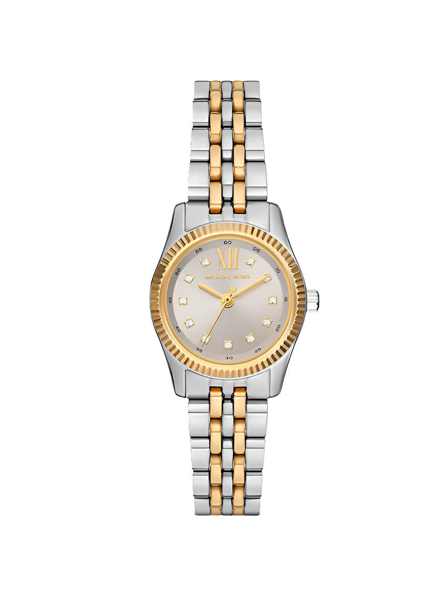 MK Lexington Pavé Two-Tone Watch and Slider Bracelet Gift Set, MK4815